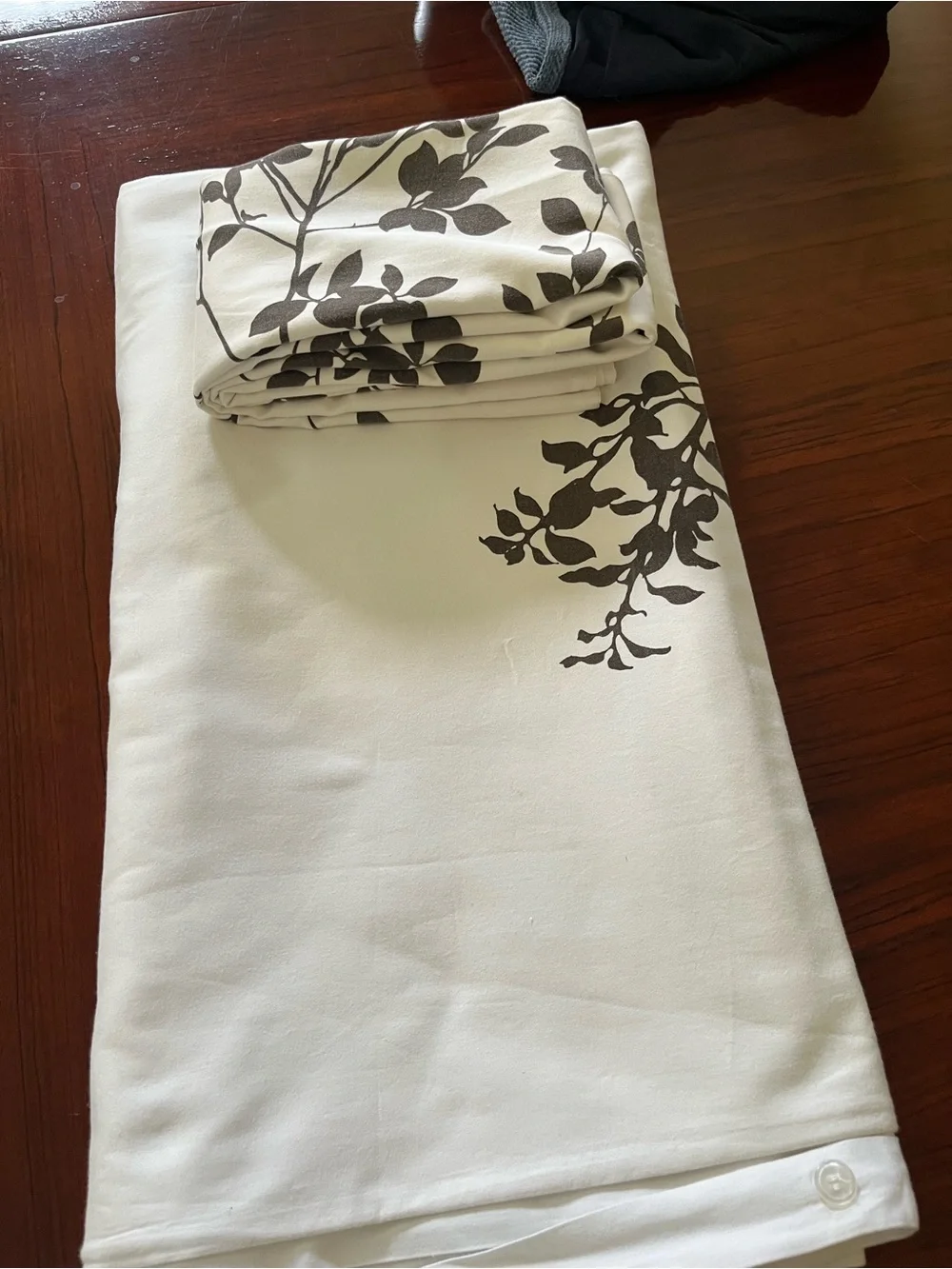 Hillcrest KS Duvet Cover with Brown Botanical Branch Design